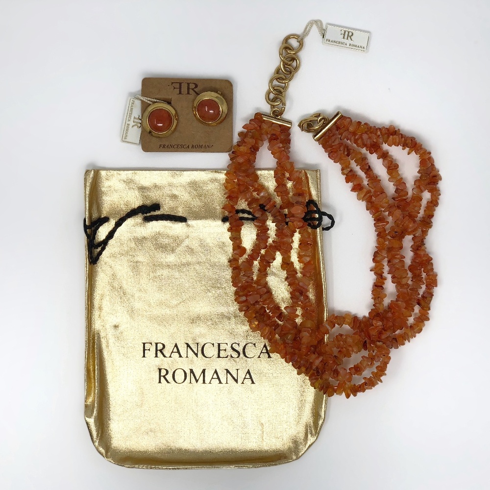 Vintage Francesca Romana Necklace & Earrings